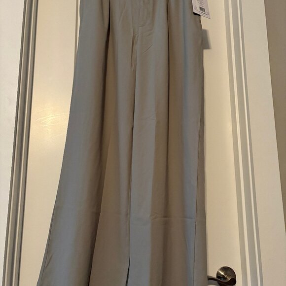 NWT Status Wide Leg Trouser in Grey/Sage - Picture 2 of 4
